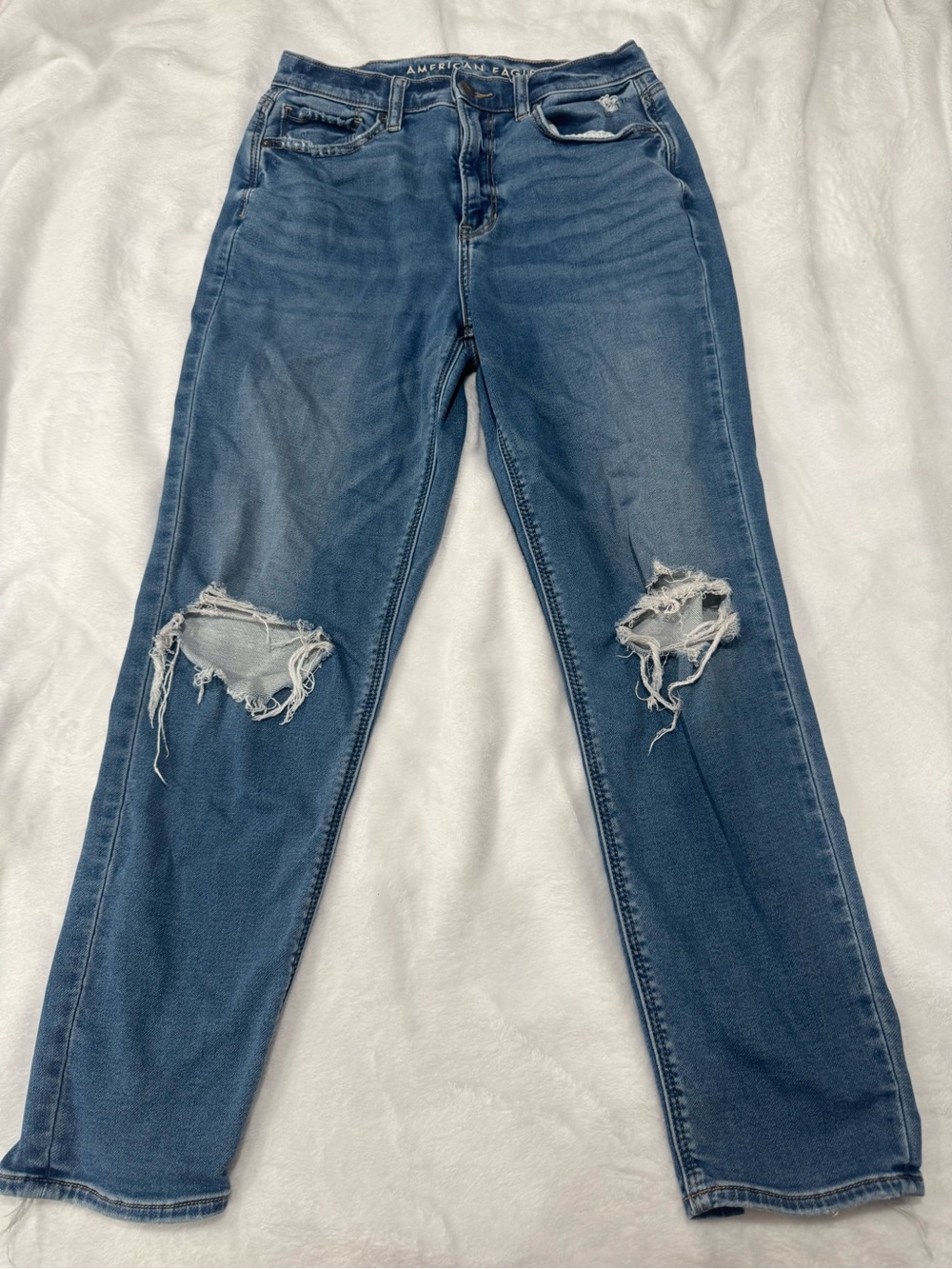 American Eagle Outfitters Ripped Dark Blue Skinny Jeans